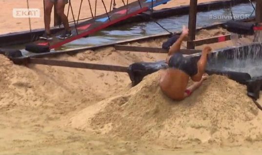 Survivor: Η απίστευτη τούμπα του Ντάνου-Καρφώθηκε με το κεφάλι στην άμμο!