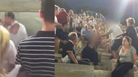 Βίντεο-σοκ από τη συναυλία στο Καλλιμάρμαρο: «Νταής» χτυπάει τη γυναίκα του στις εξέδρες!