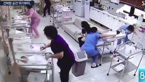 Συγκλονιστικό βίντεο: Νοσοκόμες σώζουν νεογέννητα κατά τη διάρκεια σεισμού