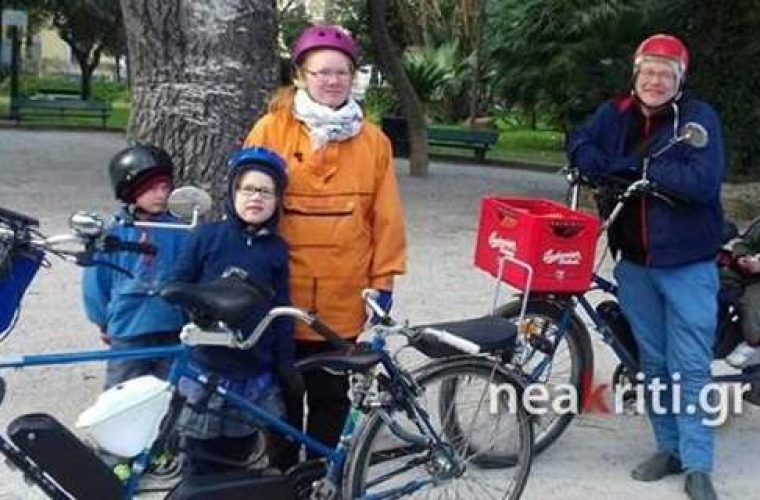Οικογένεια από τη Φινλανδία έφτασε με ποδήλατο στα Χανιά -Με παιδιά 3, 6 και 8 ετών! (εικόνες)