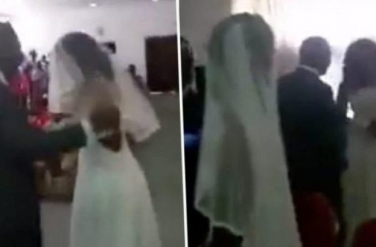 Ντύθηκε νυφούλα και πήγε στο γάμο του έραστή της – Έγινε πανικός (Vid)