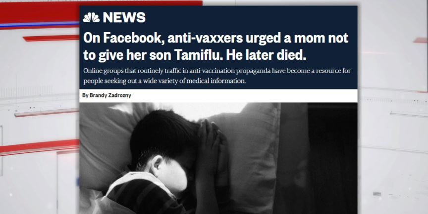 Σοκαριστικό: Πέθανε παιδάκι γιατί η μητέρα του δεν του έδωσε Tamiflu-Την συμβούλευσαν αντιεμβολιαστές στο facebook