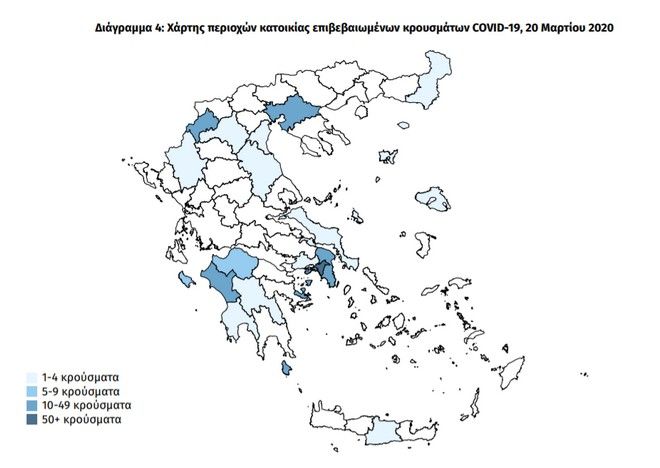 Κορωνοϊός: Το προφίλ και η γεωγραφική κατανομή των ασθενών στην Ελλάδα, σύμφωνα με την πρώτη επιδημιολογική μελέτη
