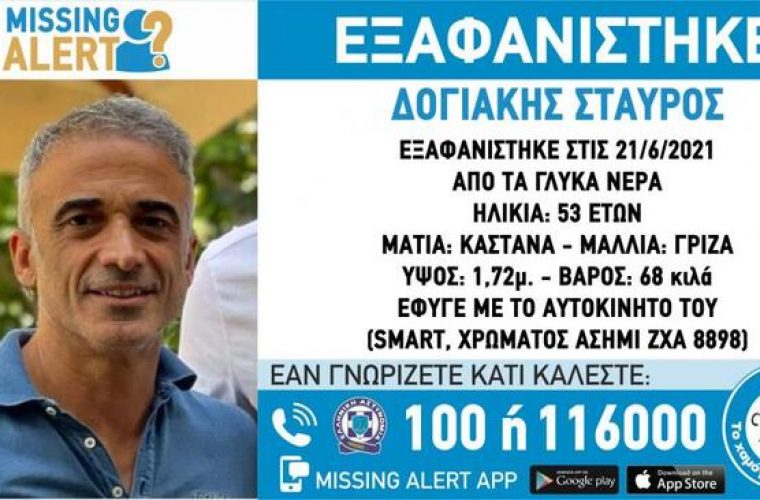 Έκτακτο: Βρέθηκε νεκρός ο εξαφανισμένος επιχειρηματίας, Σταύρος Διογάκης