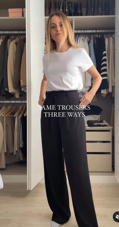Μαύρο παντελόνι: Τρεις διαφορετικοί τρόποι για να το συνδυάσεις και τρία διαφορετικά look με το ίδιο ρούχο! (εικόνες & βίντεο)